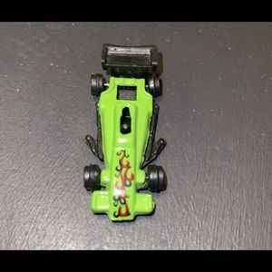 Generic 1:64 Diecast Dragster Car Green with Flames